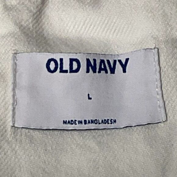 Women's Old Navy White Denim Shortalls - Picture 3 of 5